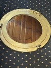 Porthole Mirror ~ Antique Brass Finish ~ 17 " Large Nautical Wall Decor — photo 2