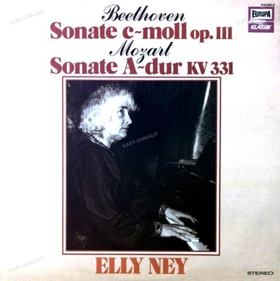 Elly Ney, Beethoven Mozart - Sonate C-Moll Op. 111 / Sonate A-Dur KV 331 LP .*