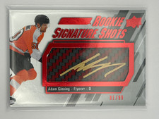 Adam Ginning 2023-24 UD Engrained Rookie Signature Shots Auto Red  #AG 01/99