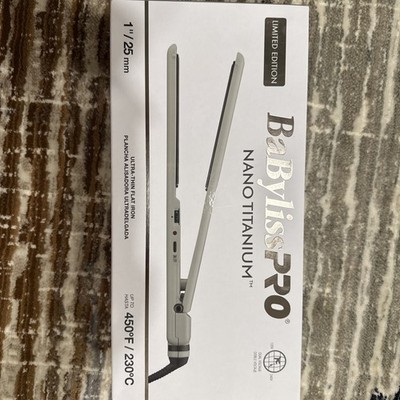 BaByliss Pro Nano Titanium Ultra Thin Flat Iron Straightener 1  gray 