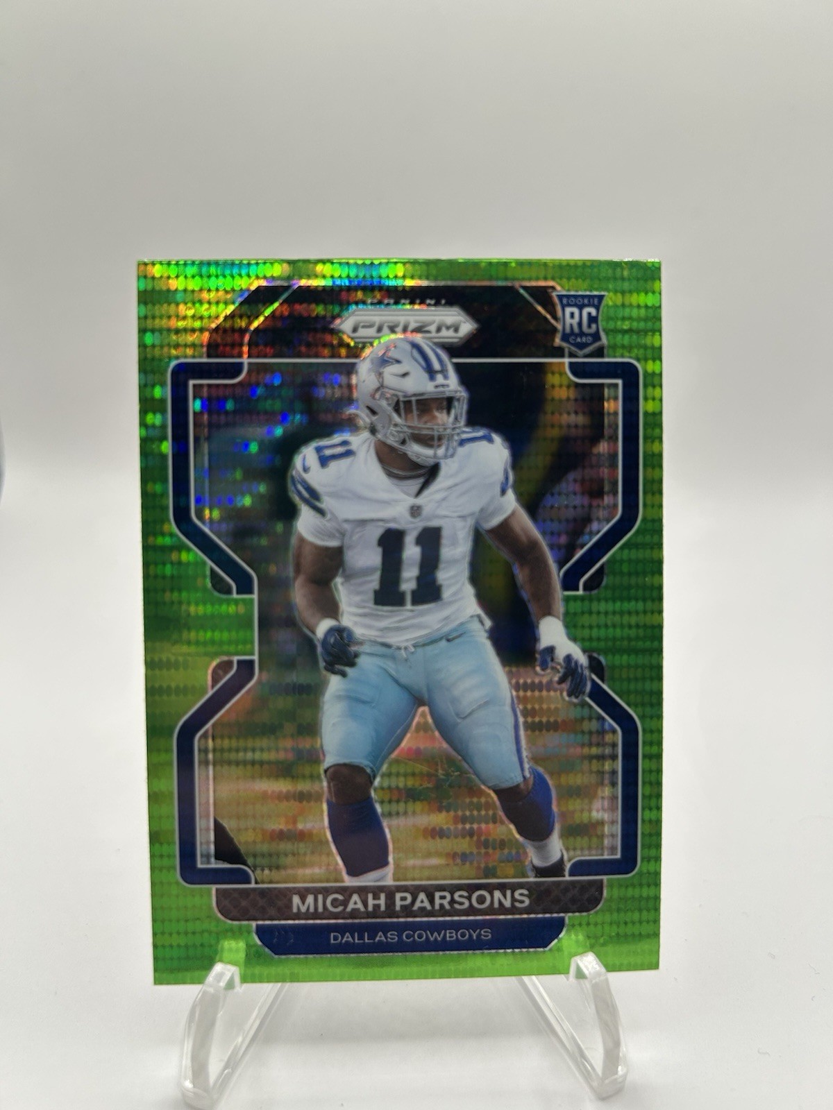 2021 Panini Prizm - Rookie Micah Parsons #382 Neon Green Pulsar Prizm (RC)