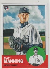 2022 Topps Archives #47 Matt Manning Rookie Card Detroit Tigers RC. rookie card picture