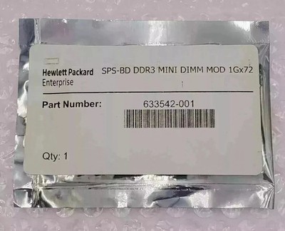 HP Enterprise 633542-001 SPS-BD DDR3 MINI DIMM MOD 1Gx72 New