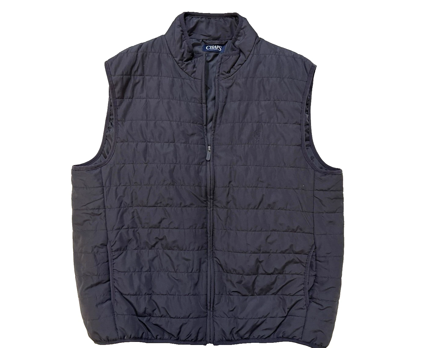 Ralph Lauren Chaps Puffer Vest Mens 2XL Navy Quilted Zip Front Gorpcore Preppy