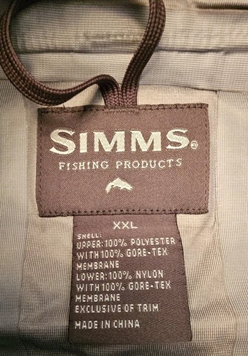 Simms Gore-tex Wading Jacket XXL Gunmetal Gray Hooded Zip - Picture 4 of 8