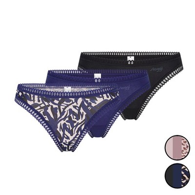3er Pack - sloggi - GO Crush - Damen - String - Unterhose - Unterwäsche - Atmung