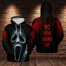 Horror Movie Scream Ghostface No You Hang Up Halloween 3D HOODIE All Over Print