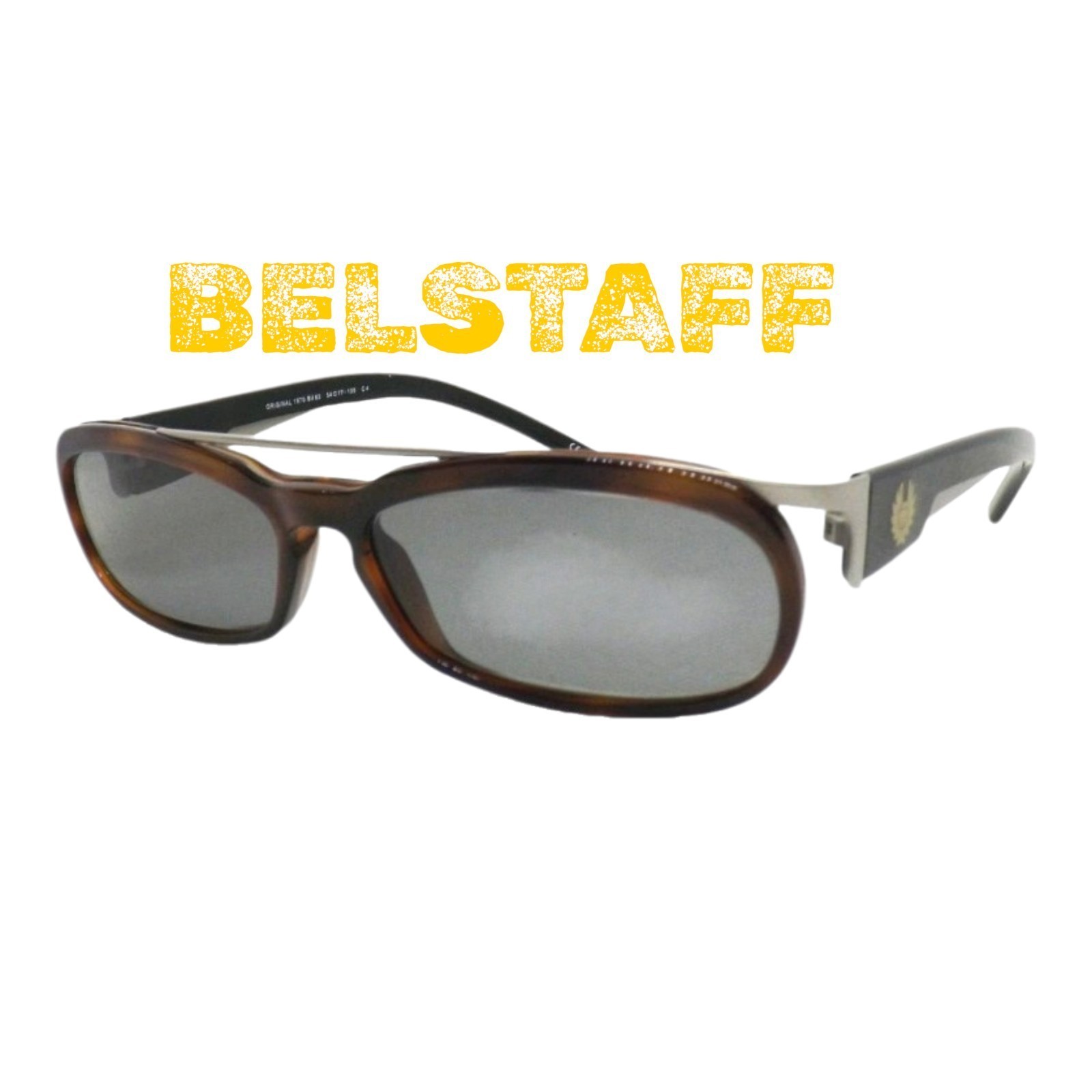 Belstaff London Sonnenbrille Herren Alter 90 Kunststoff Vintage Hellbraun