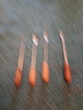Olive Wood Aperitivo Or Cocktail Forks Set of 4
