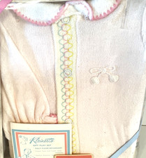Vintage Baby Sleeper Kleinert  s Gift Play Set 10-18 Pink Rainbow Embroidery NEW