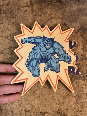 Vntg X-Men Beast Cardboard Marvel Comic Ad Store Display Box Promo 90s 80s RARE