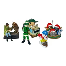 Lot of 5 Assorted Christmas Ornaments Elf Pop Star Wars Peanuts Snowman Mix