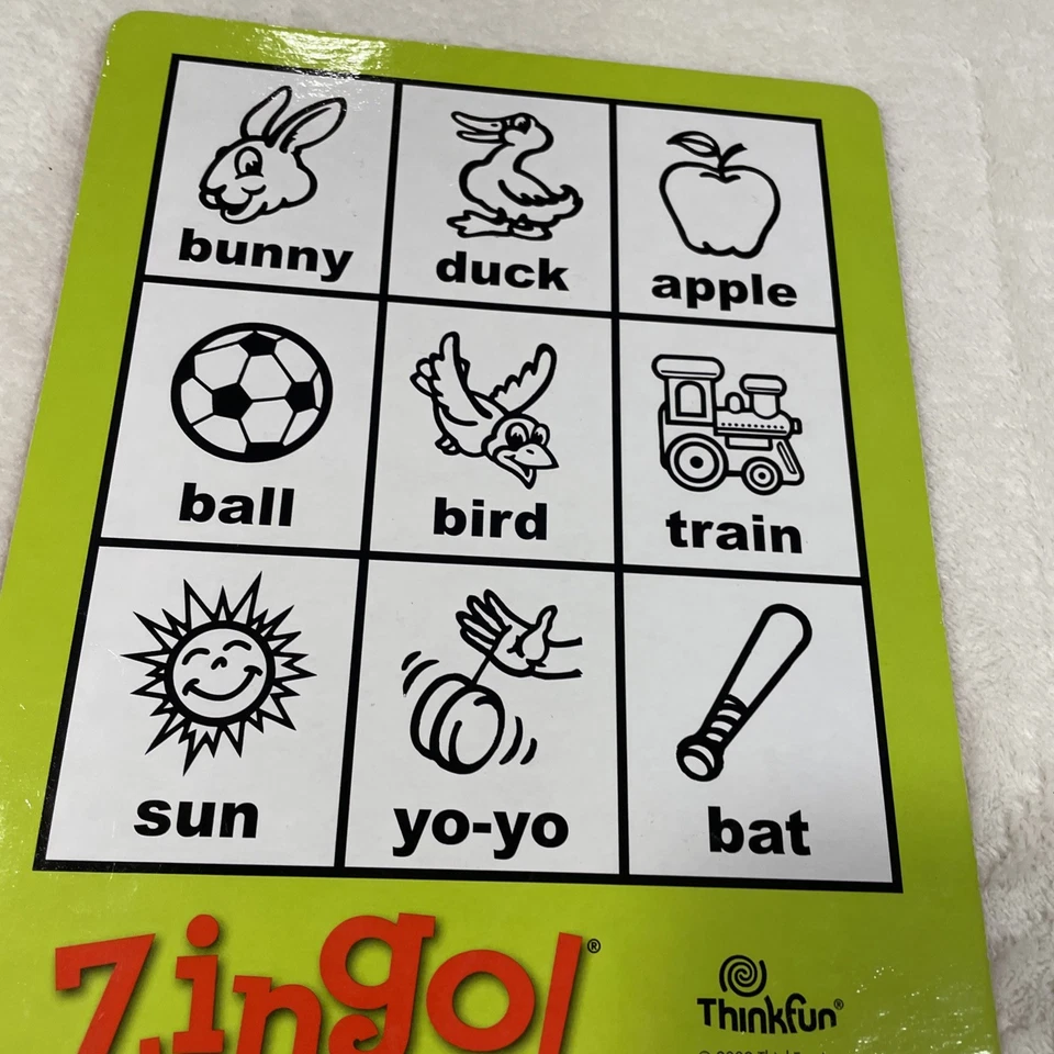 Zingo! Bingo Game Thinkfun Replacement Pieces 8 CARDS &Instructions 2002 Only B5 - Image 4 of 4