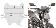 GIVI Windschild getönt, 210 mm hoch, 280 mm ...