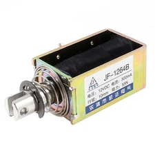10mm Stroke 5.5Kg Force Push Pull Open Frame Solenoid Electromagnet DC 12V 0.5A