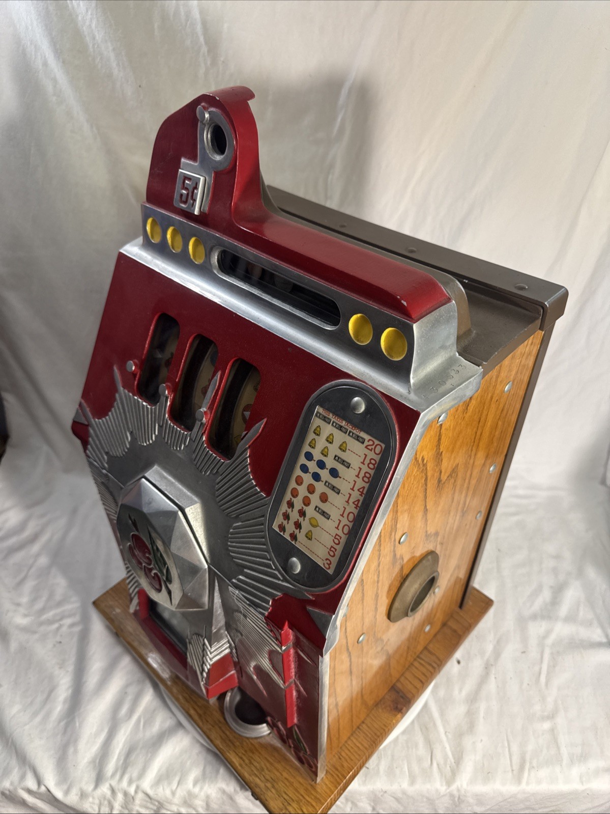 Mills Bursting Cherry 5c Slot Machine Circa 1930s - For Parts/repair