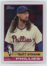 2025 Topps Heritage Chrome Matt Strahm #7 1m01
