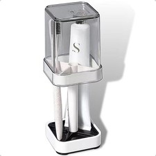 Toothbrush Holder with Cup/cover Contains 3 Slots Compatible with Conventional T
