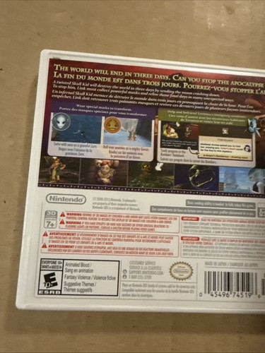 The Legend of Zelda: Majora's Mask 3D Nintendo 3DS Authentic Tested Video Game - Picture 5 of 14