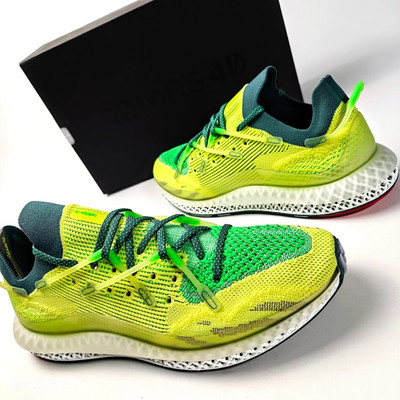 Adidas US 12 Men's Yellow Lime Green White Grey Lifestyle  4D Fusio   FY3603 New