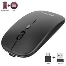 Wireless Mouse 2.4G High Precision Ergonomic Optical Mice for Small Hands, Black