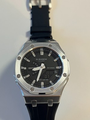 Casio G-SCHOCK GA 2100 mit Metallarmband CasiOak, Herrenuhr Edel