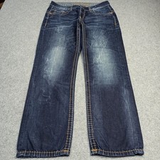 Camp David Mens Jeans W34 L32 Dark Blue Regular Straight Zip Fly 34x32