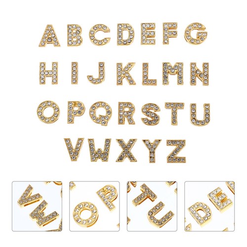 2 Pieces Alphabet Beads Jewelry Bracelet Letter Small Metal Letters - Picture 10 of 11