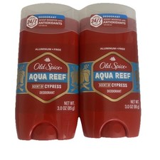 Old Spice Deodorant 2 Count Stick Aqua Reef Scent Of Cypress Aluminum Free