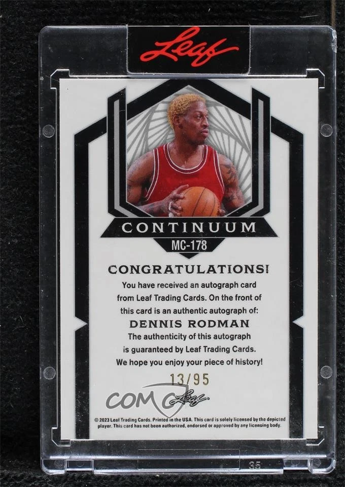 2023 Leaf Metal Continuum /95 Dennis Rodman #MC-178 Auto HOF - Image 2 of 2