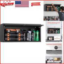 Elegant Metal Wall Cabinet - 30.31W x 12.01D x 14.02H, Lockable Garage Storage