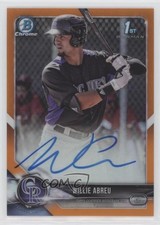 2018 Bowman Chrome Prospect Orange Refractor 12/25 Willie Abreu #CPA-WA Auto nd3