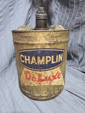 Vintage 5 gallon Champlin Oil DE LUXE Display Collection 
