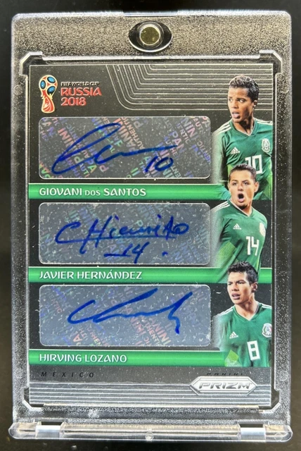 2018 Prizm WC Giovani Dos Santos Javier Hernandez Hirving Lozano Trio Auto #/30