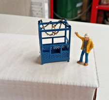 3D Printed 2 Man-Lift Crane Cage in Authentic Sarens Blue 1/50th, 1/48th Scale.