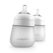 Nanobebe Flexy Silicone Baby Bottles, Anti-Colic, Natural Feel, Non-Collapsin...