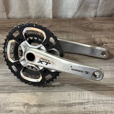 Shimano Deore XT FC-M770 Crankset Triple Hollowtech 175 22 32 44 Worn Chainrings