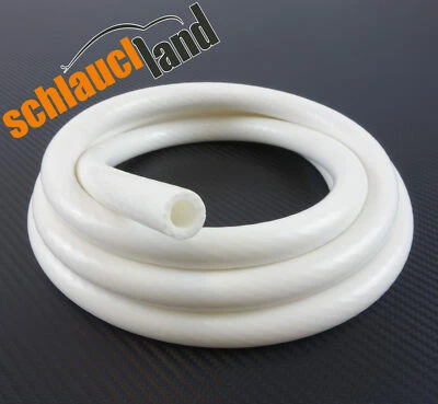 SCHLAUCHLAND 1m Silikonschlauch VARIO weiß ID 8mm *** Unterdruckschlauch Gewebeschlauch LLK