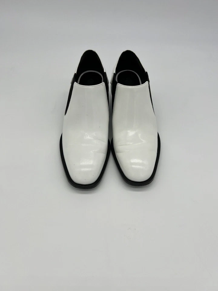 Botas de tornozelo Alexander Wang Kori couro branco salto recortado Chelsea tamanho 6 EUA - Imagem 2 de 4