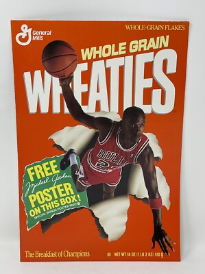 1989 Michael Jordan Wheaties Poster Set of 3, Which Combine to