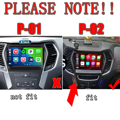 Radio estéreo para automóvil Android CarPlay GPS navegación BT para Hyundai Santa Fe IX45 2013-2018 - Imagen 4 de 24