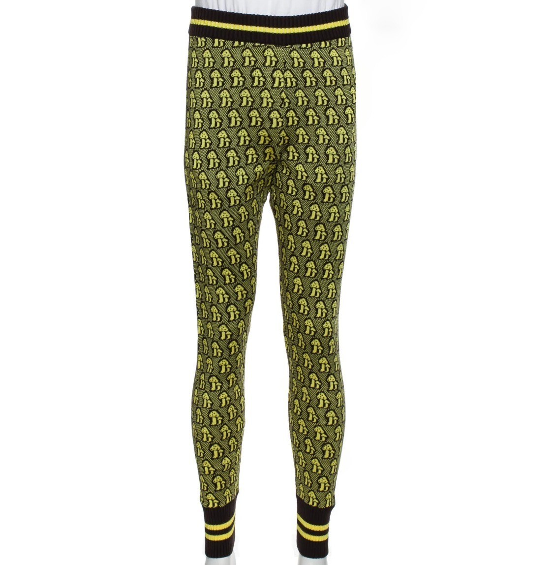 GUCCI★素敵！Jacquard-knit leggings New GUCCI mens z M pants leggings Mushroom Print Jacquard