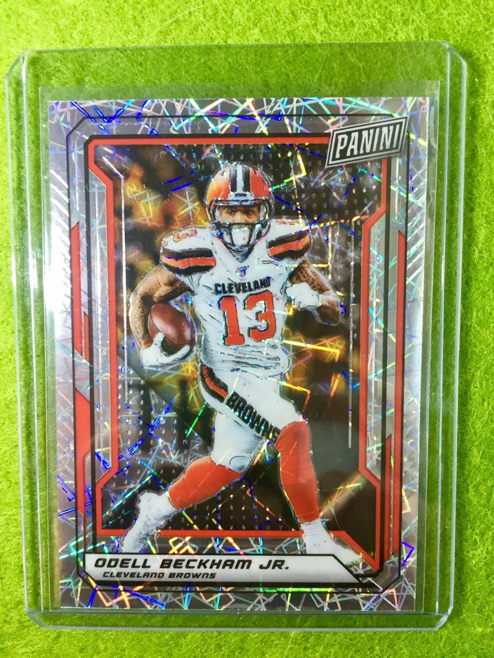 ODELL BECKHAM JR CARD BROWNS JERSEY #6 PRIZM SP /99 REFRACTOR  2019 National VIP