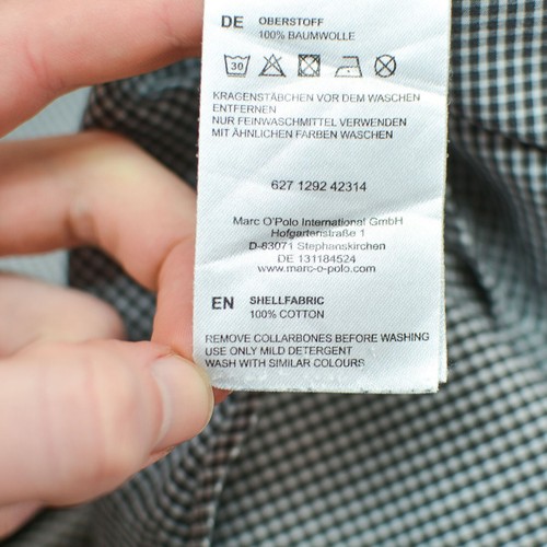 Marc O Polo Men's Soft Peach Regular Fit Shirt One Pocket Gingham Long Sleeve M - Picture 5 of 7