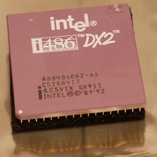 Vintage Intel 486 A80486DX2-66 66 MHz SX911 CPU Tested  Working 27
