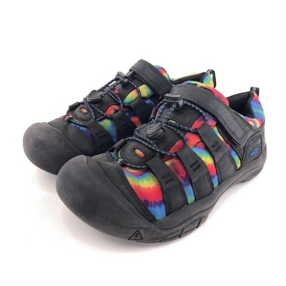 Scarpe da trekking Keen Newport sport outdoor bambini giovani taglia 5 EU 37 nere multicolore