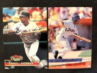 MLB - Darrell Sherman 1993 Topps Stadium Club & 1993 Fleer Ultra