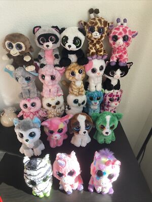 Ty Beanie Boos Land Animals - Cats Dogs Unicorns Giraffes Elephants Owls Panda