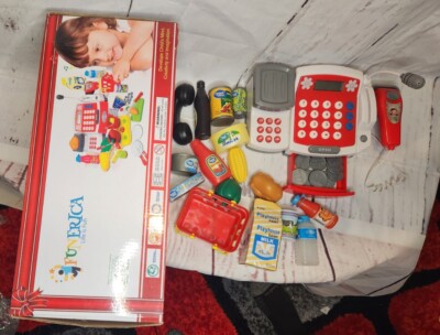 FUNERICA Toy Cash Register for Kids with Scanner Play Money Great Value Extras