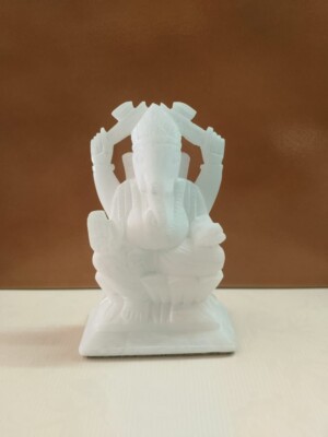 Alabasterstein Lord Ganesha Idol Statue Showpiece Für Die Heimtempel Dekoration